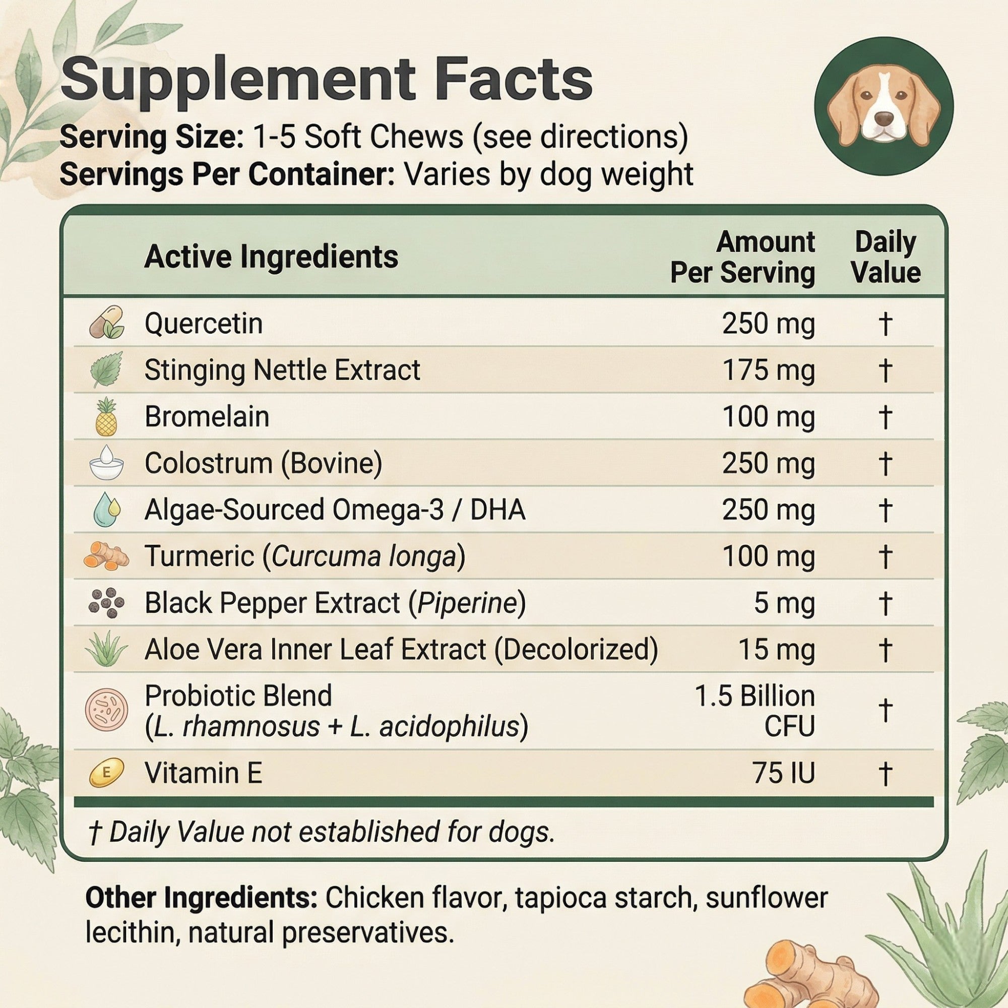 Vet formulated Allergy & Itch Relief Probiotic Chews